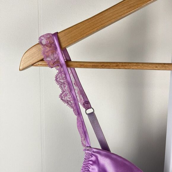 Vintage Cinema Etoile Seductive Wear Chemise Purple Blue Floral Womens Medium‎ - Picture 5 of 8